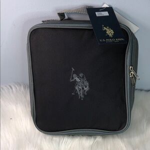 NWT U.S. Polo Assn. Black and Gray Insulated Carry Case NEW